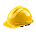Ícono de casco amarillo que representa el seguro ARL para protección laboral en Estratego Seguros Colombia