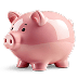 Ícono de alcancía en forma de cerdito que representa el seguro de crédito protegido en Estratego Seguros Colombia